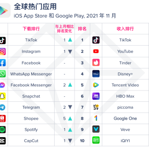 2021年11月移动应用指数排行榜